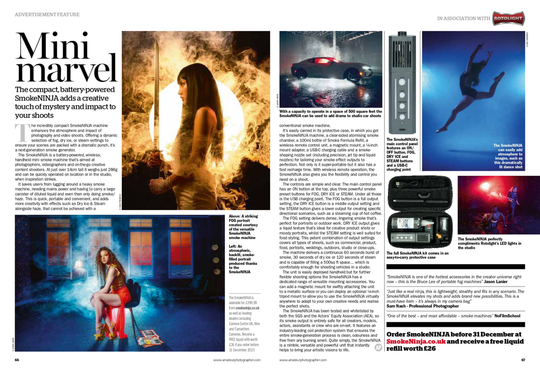 Our SmokeNINJA  featured in the Amateur Photographer Magazine, the world's top-selling photography magazine. - PMI Gear