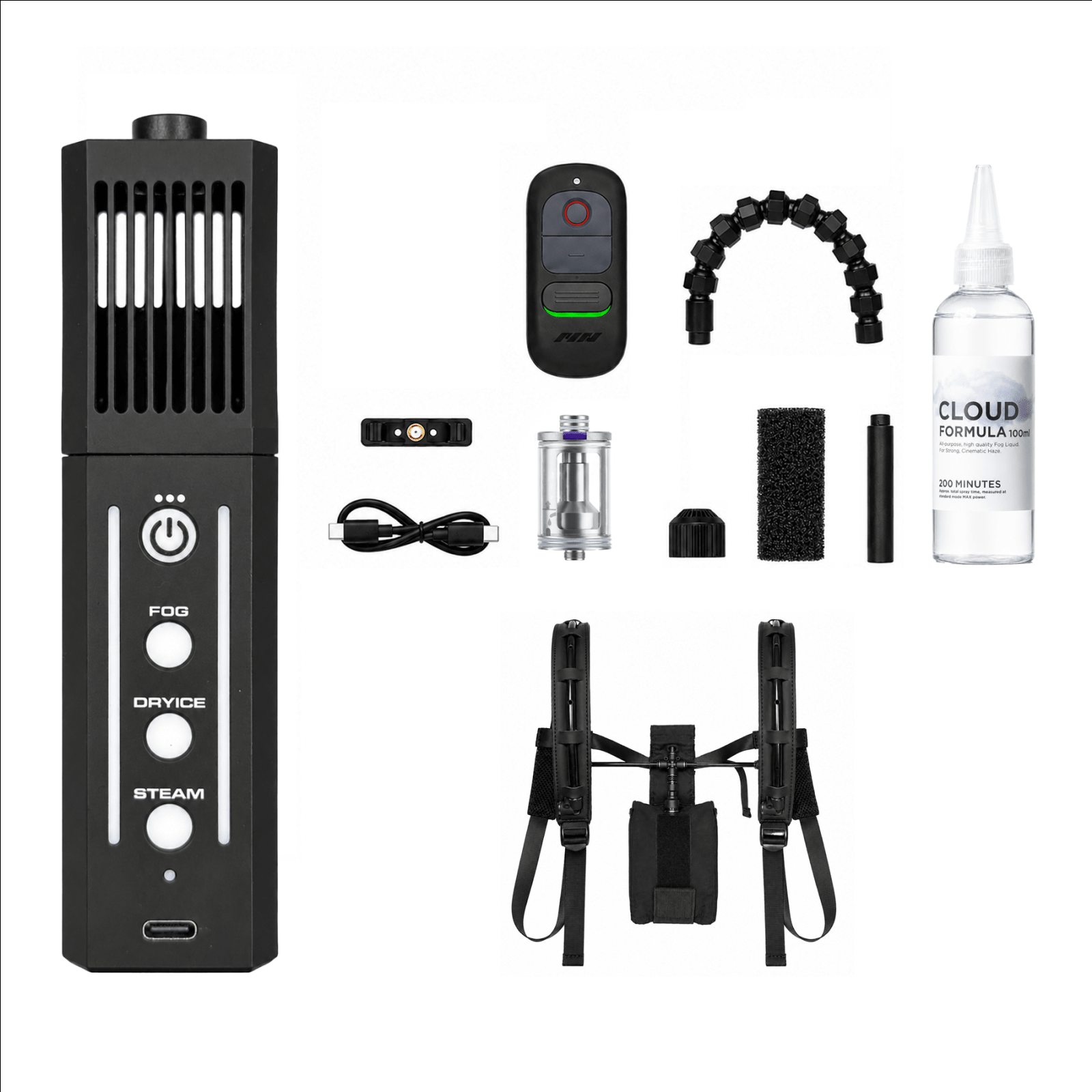 SmokeNINJA PRO V2 Cosplayer Bundle with Smoke Vest, formula and smoke-shaping accessories