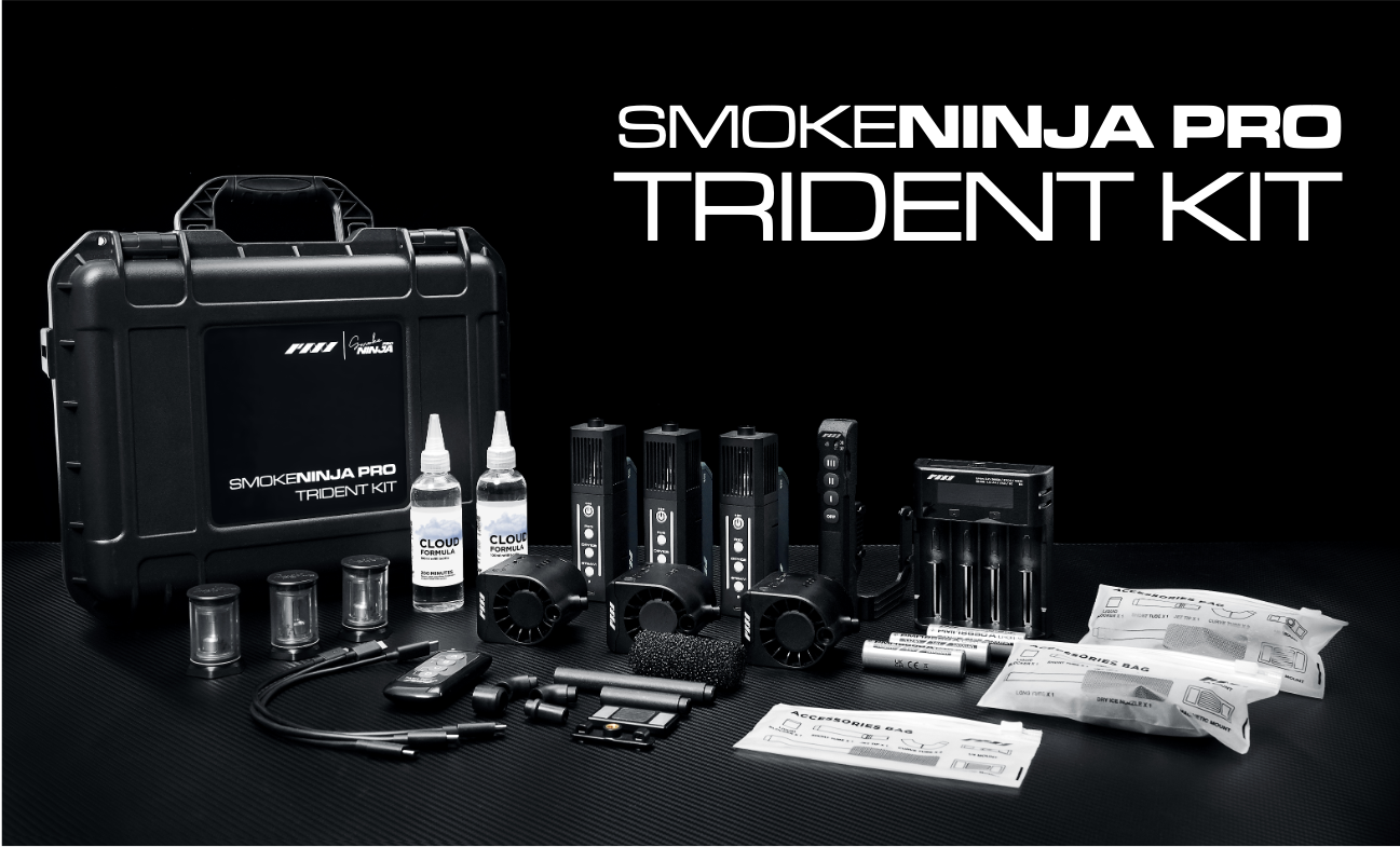 SmokeNINJA-PRO Rauchmaschine für Film und Fernsehen - TRIDENT KIT [PRE-ORDER]