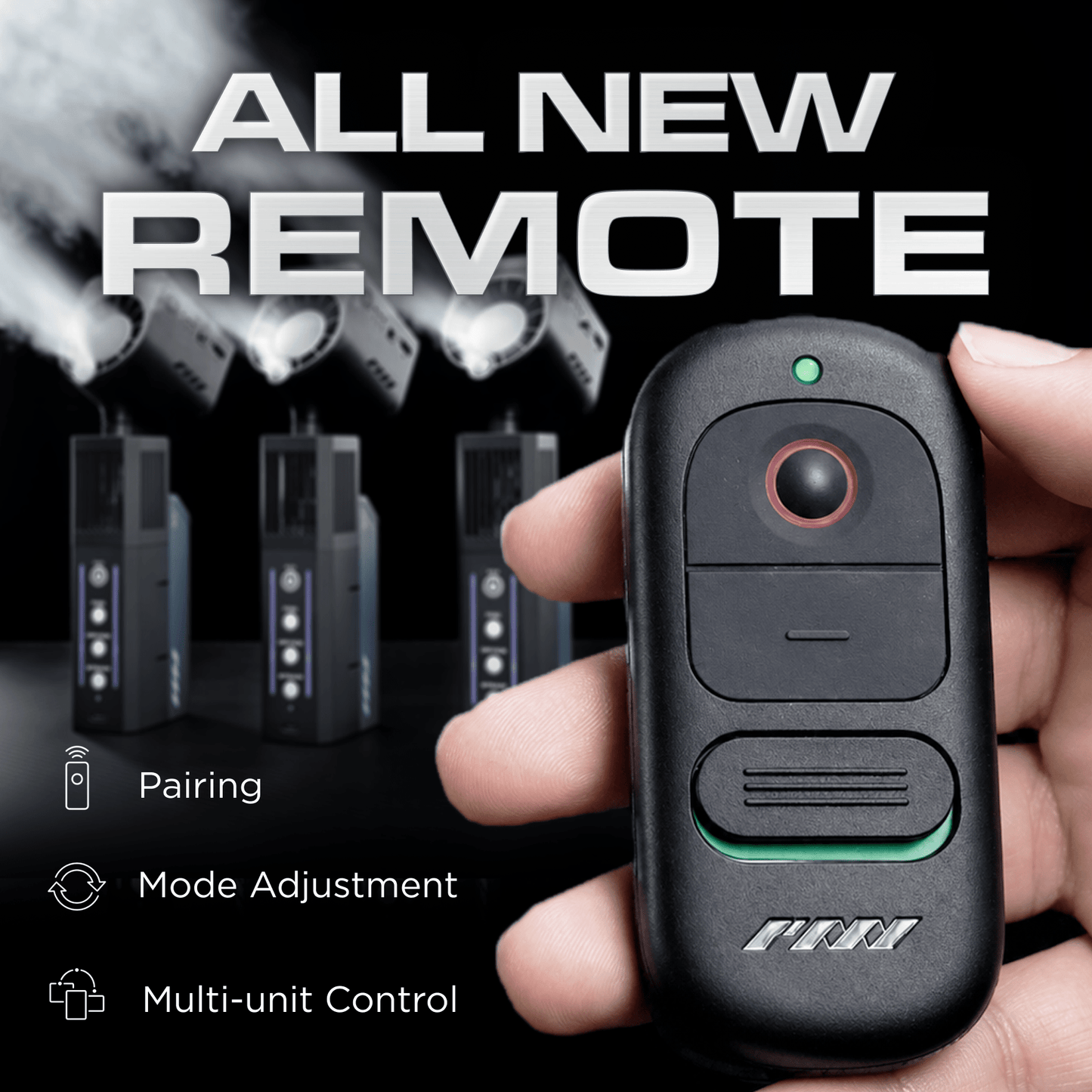 SmokeNINJA PRO V2 remote with pairing, mode adjustment and multi-unit controls