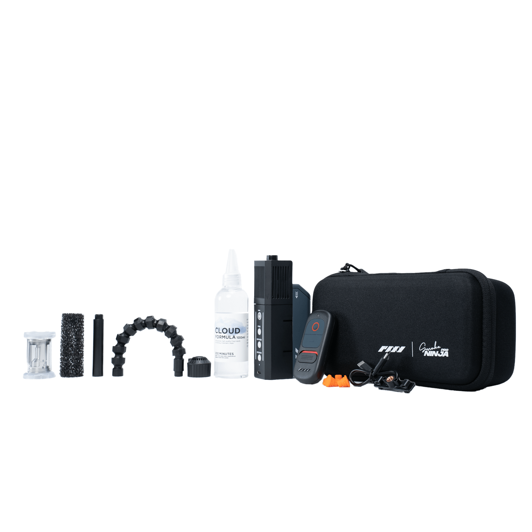 SmokeNINJA PRO V2 Basic Kit components with portable carrying case