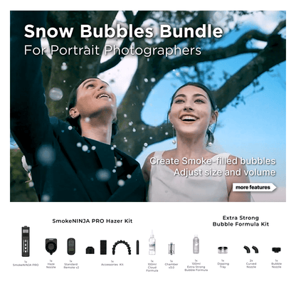 SmokeNINJA PRO V2 Snow Bubbles Bundle for portrait effects with included components