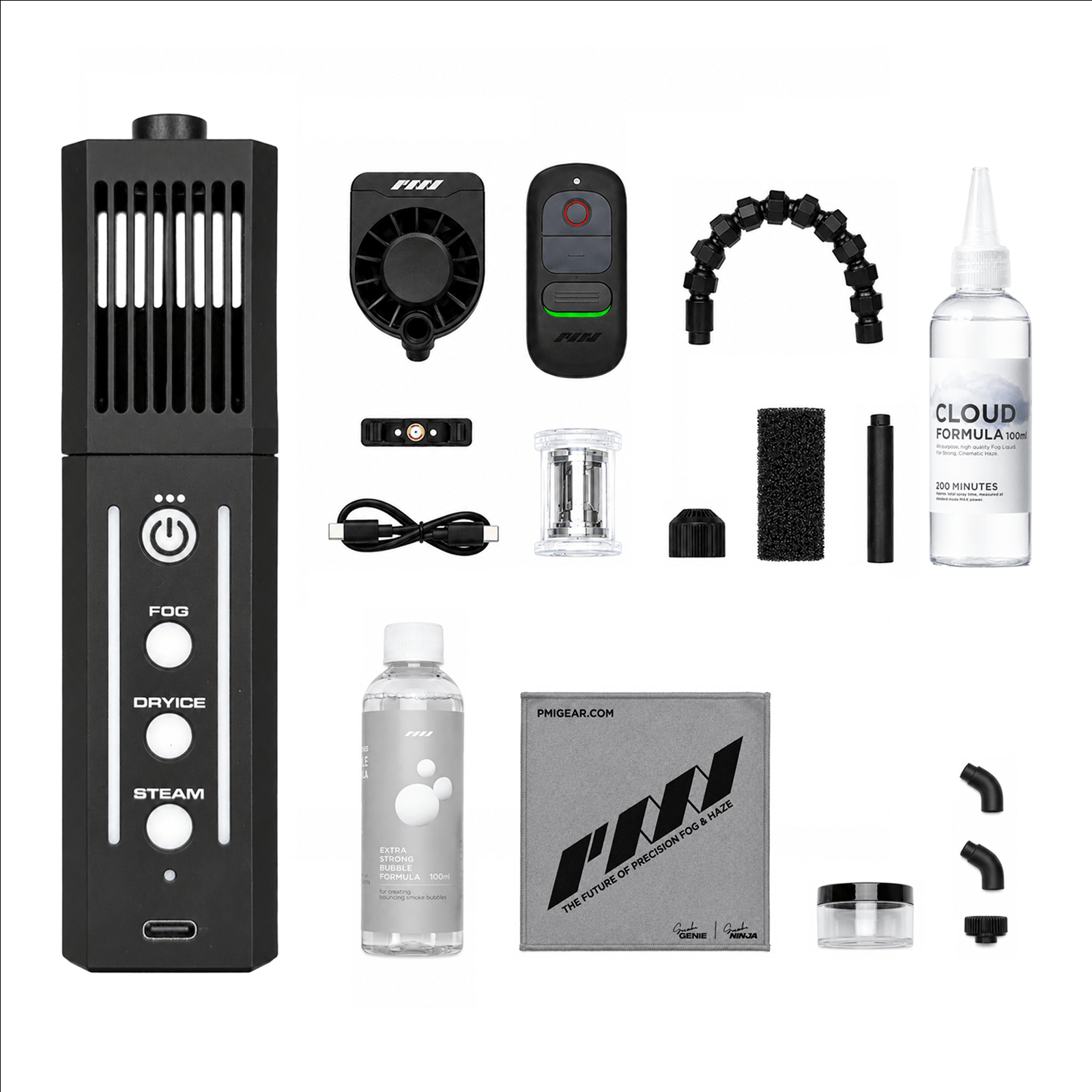 SmokeNINJA PRO V2 Snow Bubbles Bundle with Bubble Kit, formula and smoke-shaping accessories