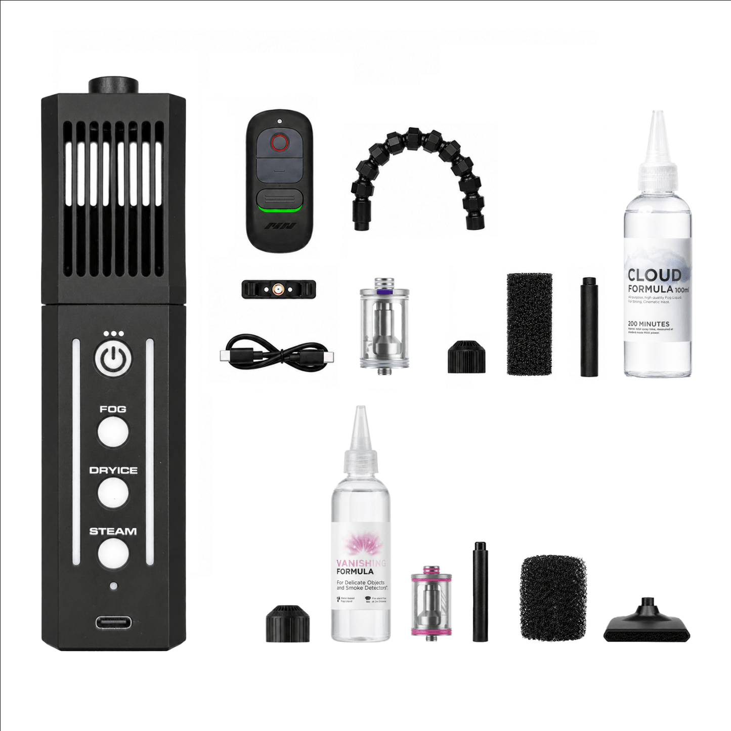 SmokeNINJA PRO V2 Tabletop Bundle with Vanishing Formula and dry-ice-style nozzles