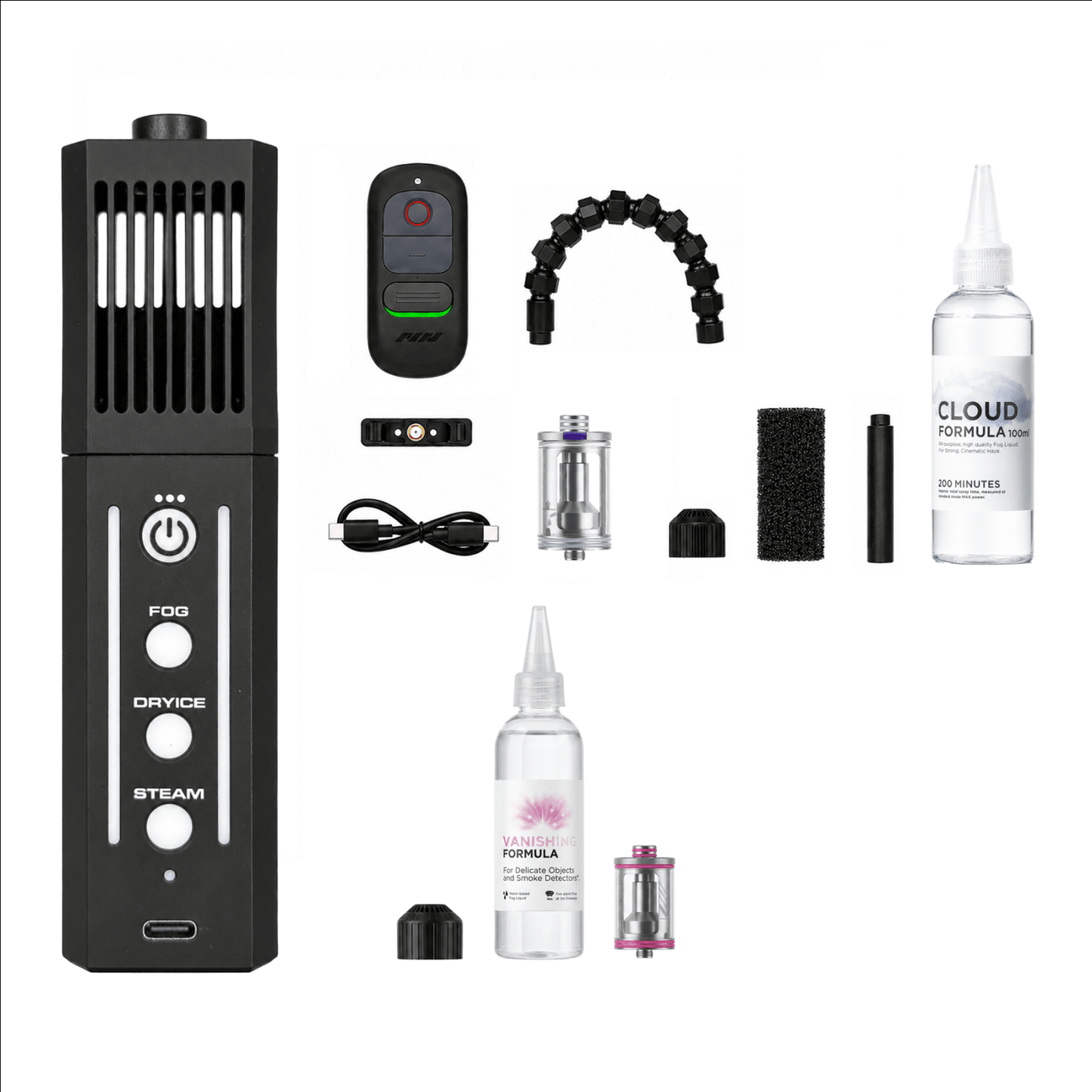 SmokeNINJA PRO V2 Vanishing Formula Bundle with fast-dissipating formula and smoke-shaping nozzles