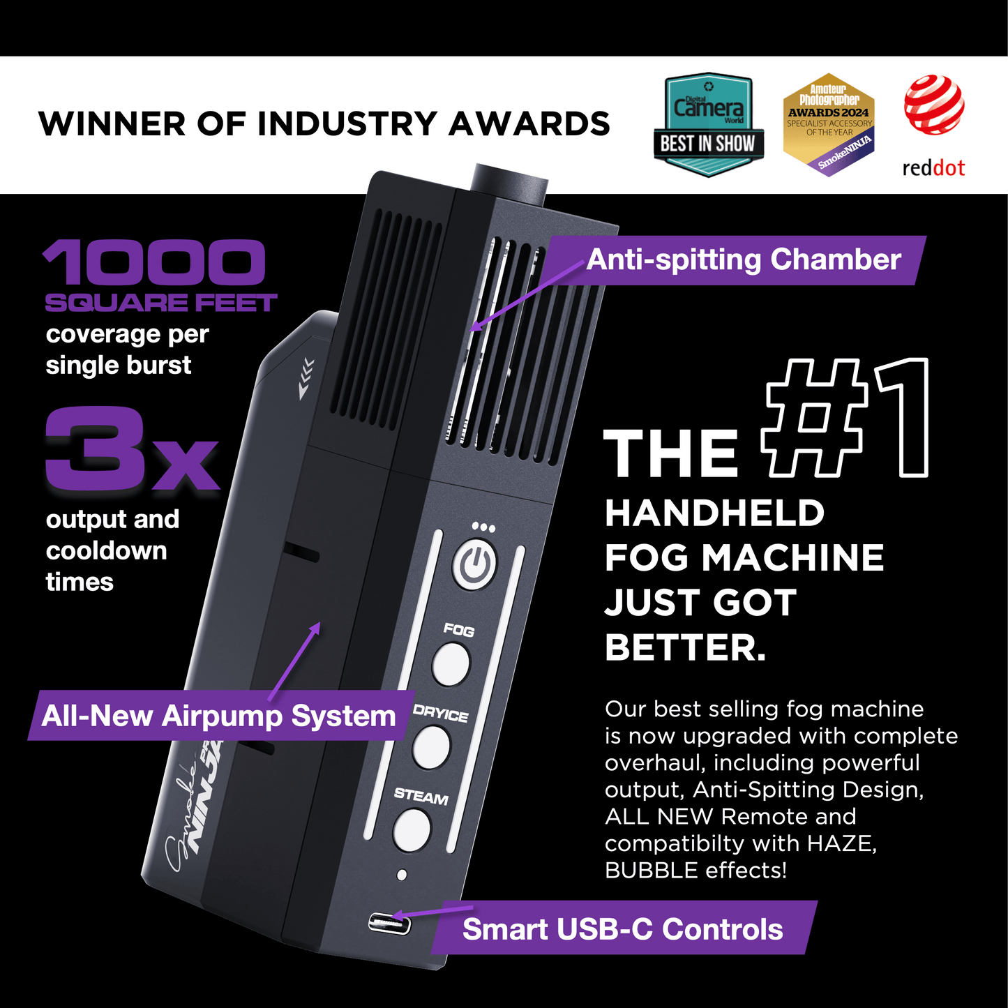 PMI SmokeNINJA PRO V2 Portable Fog Machine Kits - PMI Gear