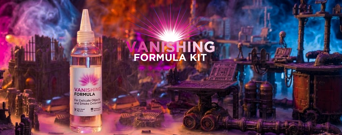 PMI Vanishing Formula Kit for residue-free smoke effects with portable fog machines